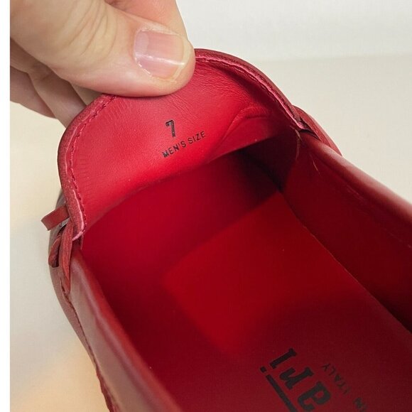 Tod\'s Ferrari Red Leather City Gommino Cavallino 3D‎ Loafer Shoes, Size Tod\'s 7 main image 11